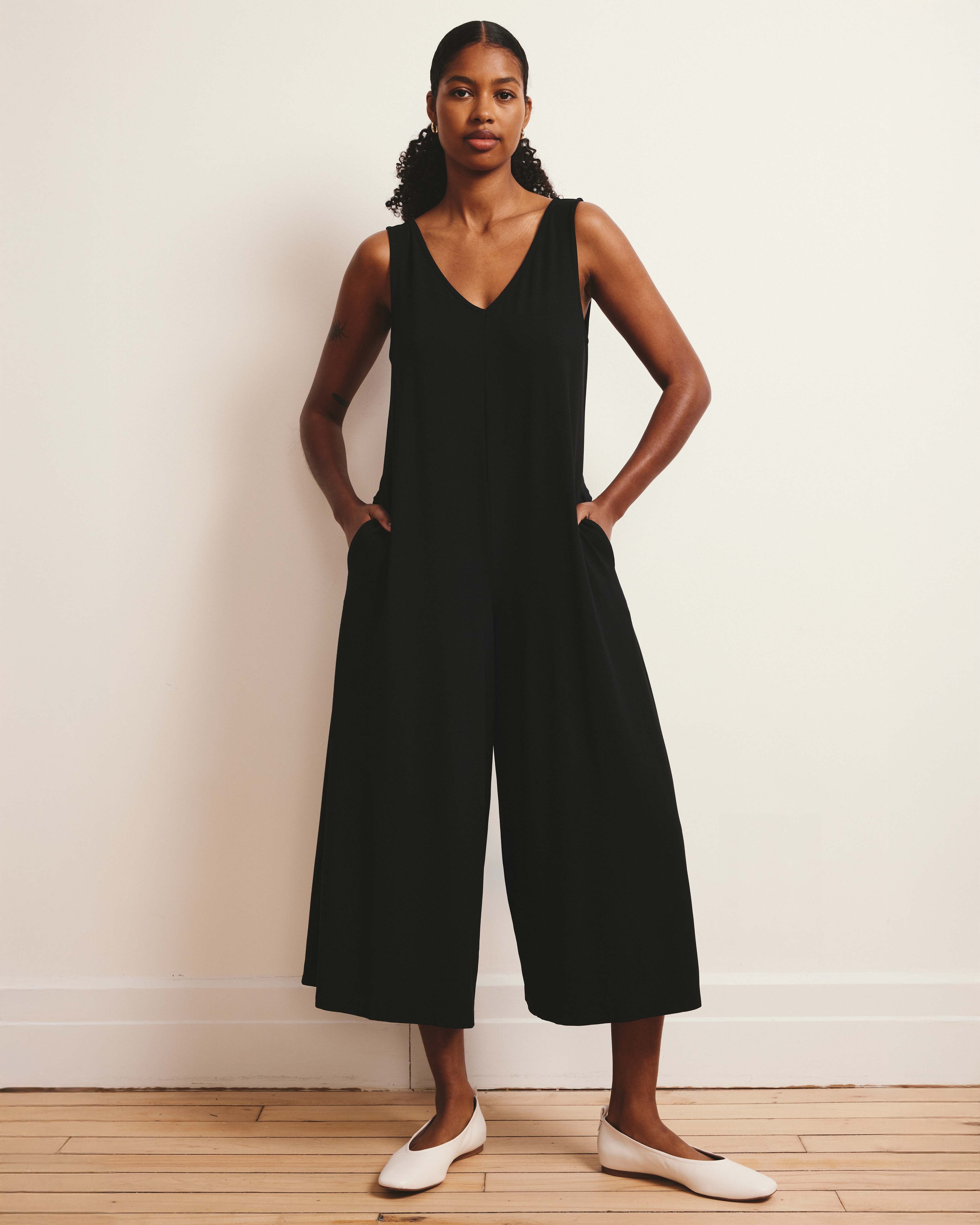 Sunny Divine Jersey Jumpsuit - Black