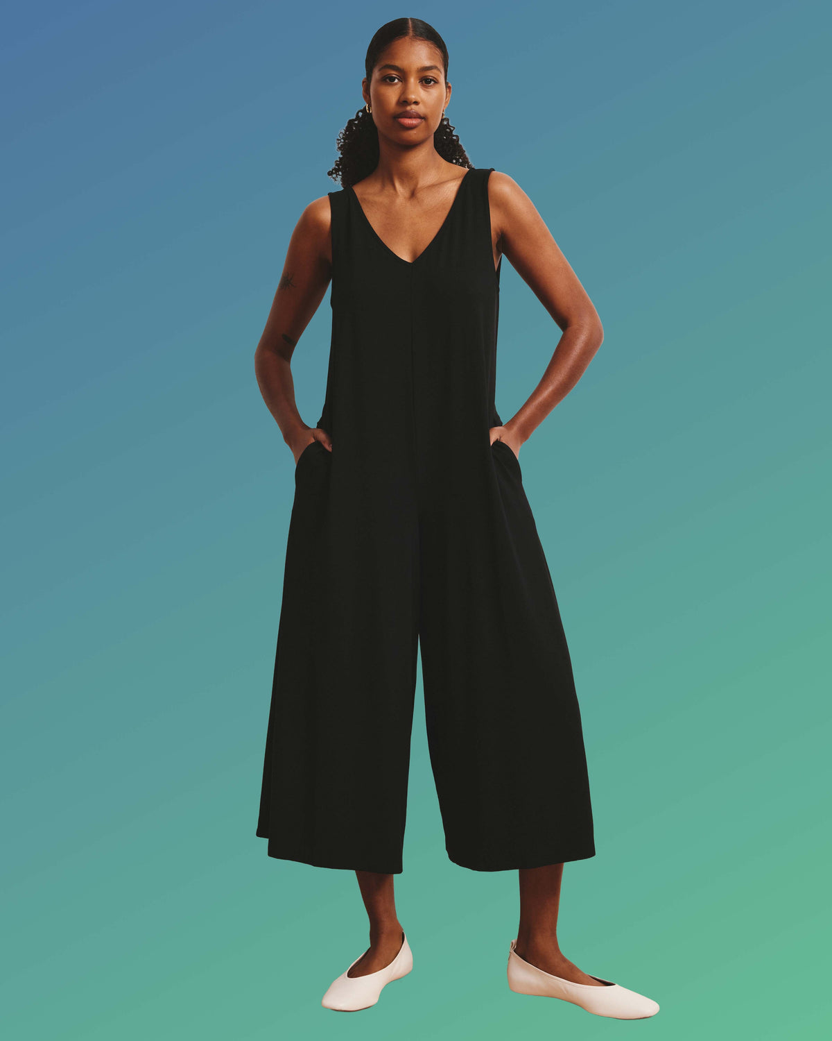 Sunny Divine Jersey Jumpsuit - Black