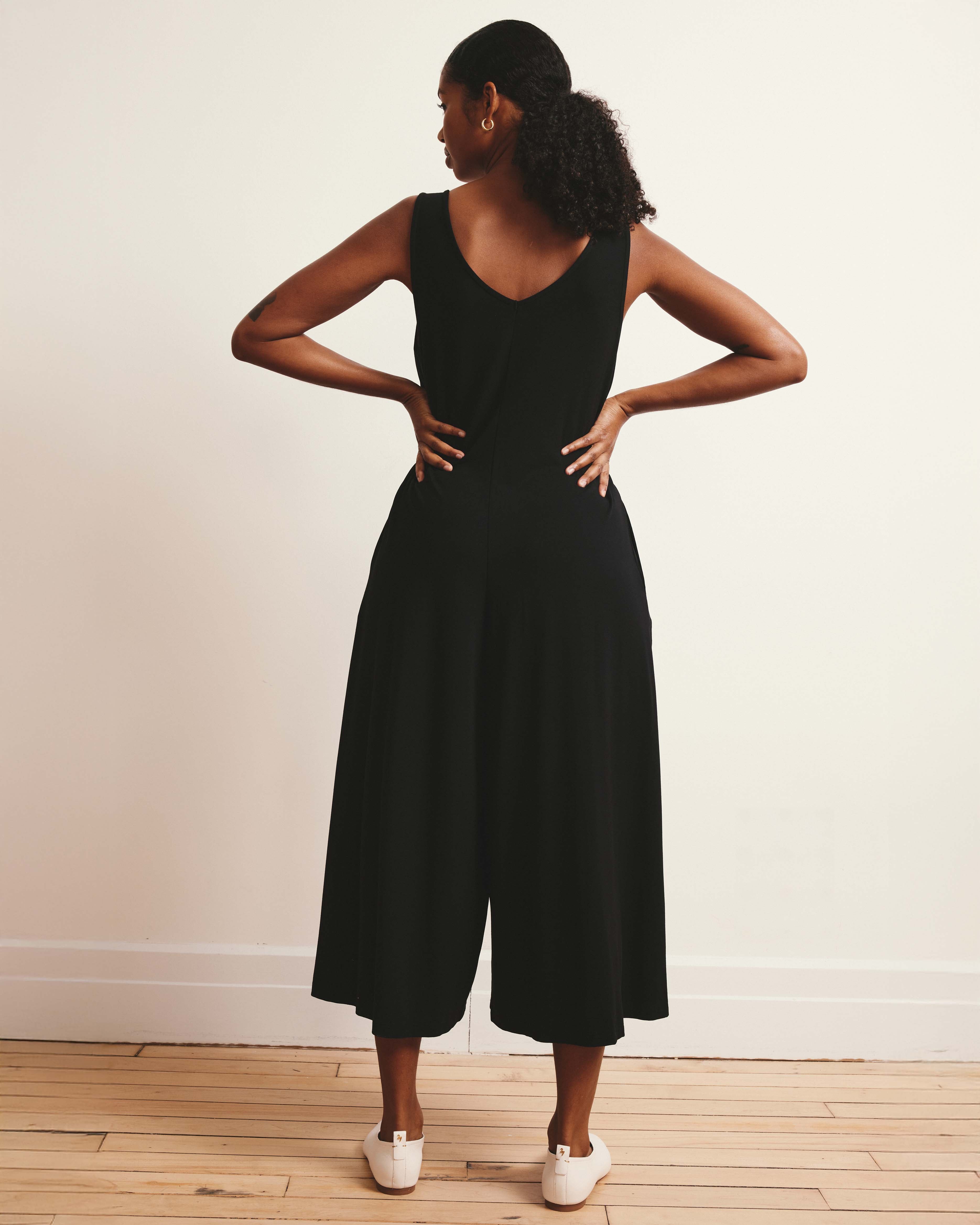 Sunny Divine Jersey Jumpsuit - Black