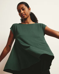 Heatwave Divine Jersey Flared Top - Conifer