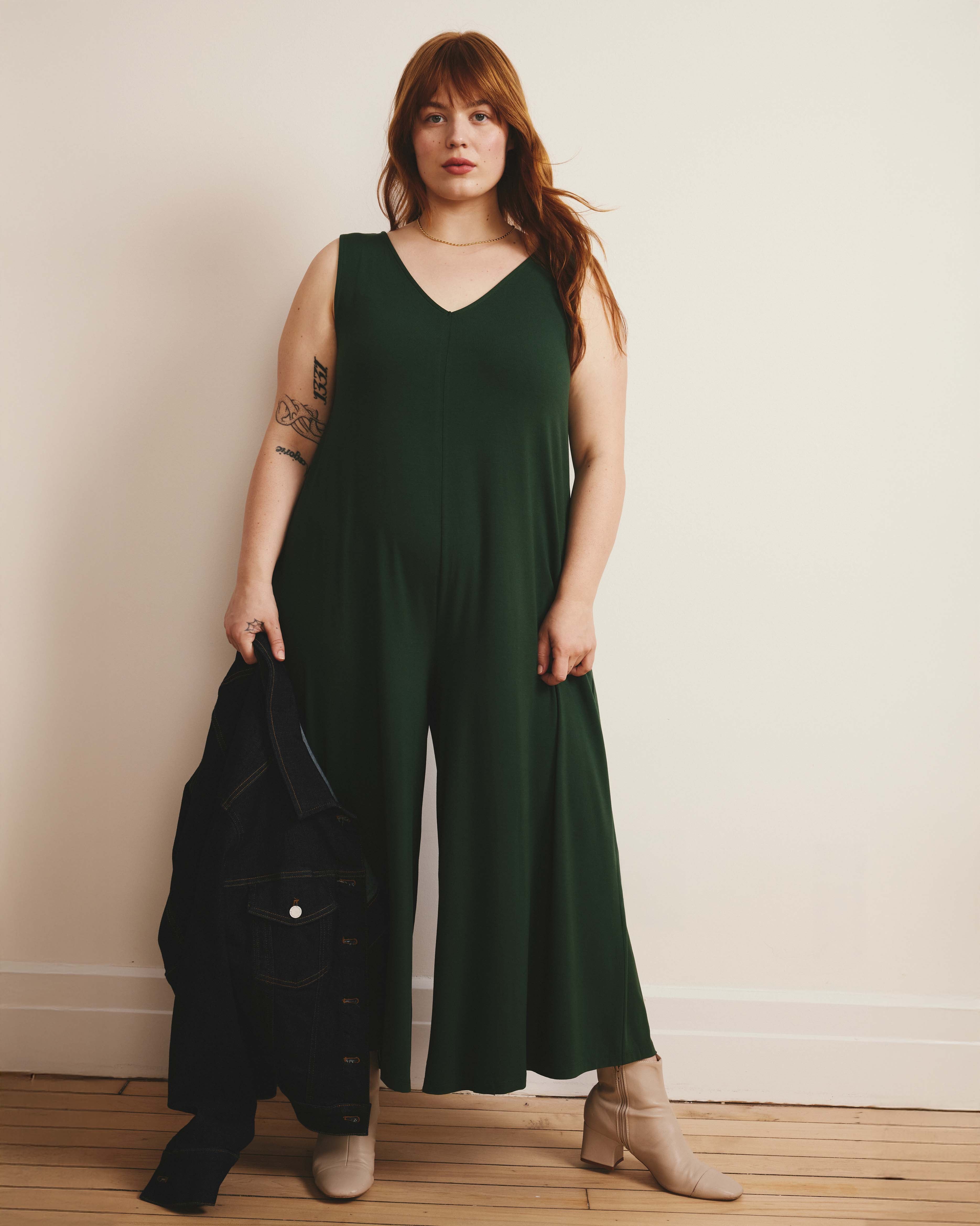 Sunny Divine Jersey Jumpsuit - Conifer
