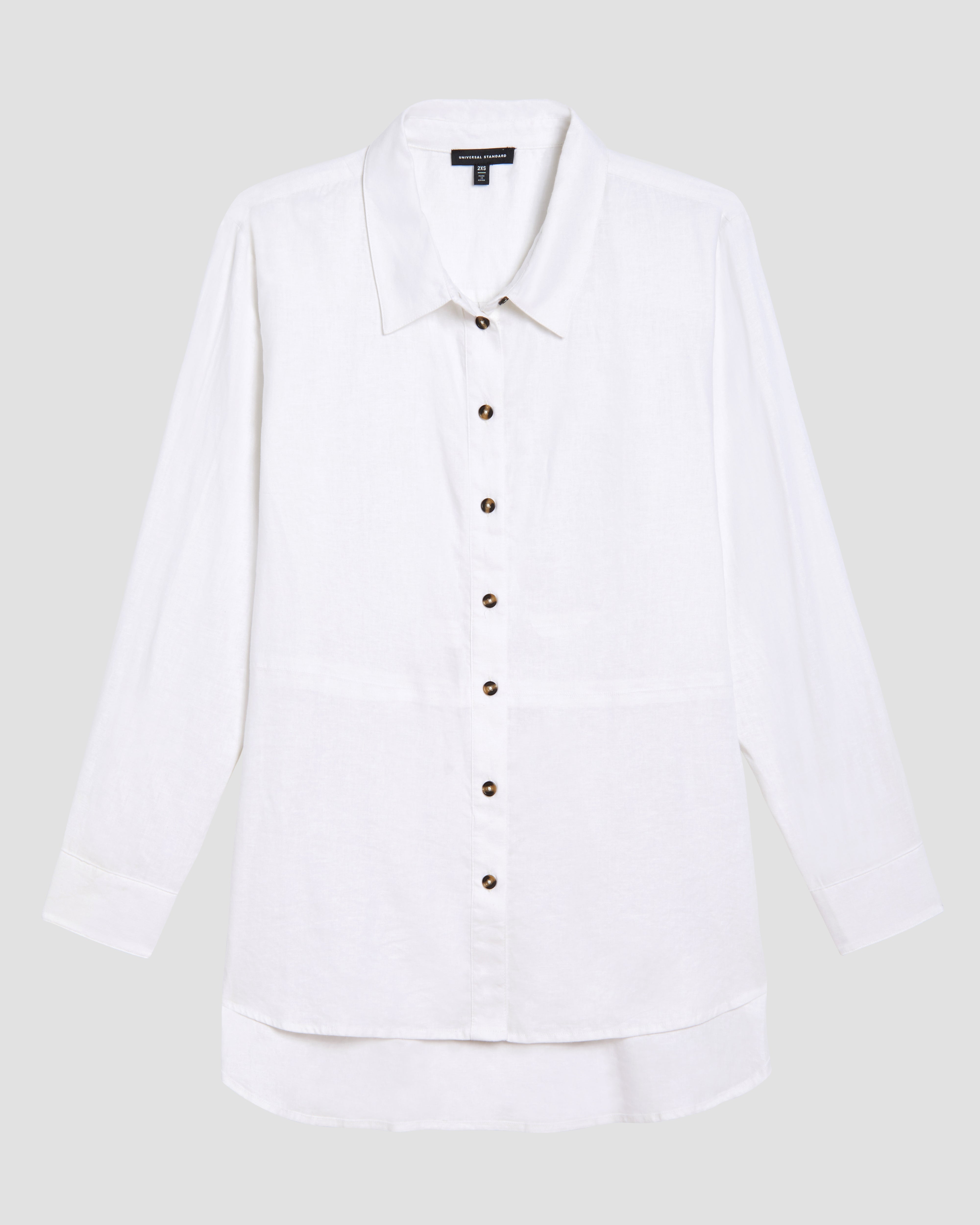 Dawn Linen Blend Hi Low Tunic - White