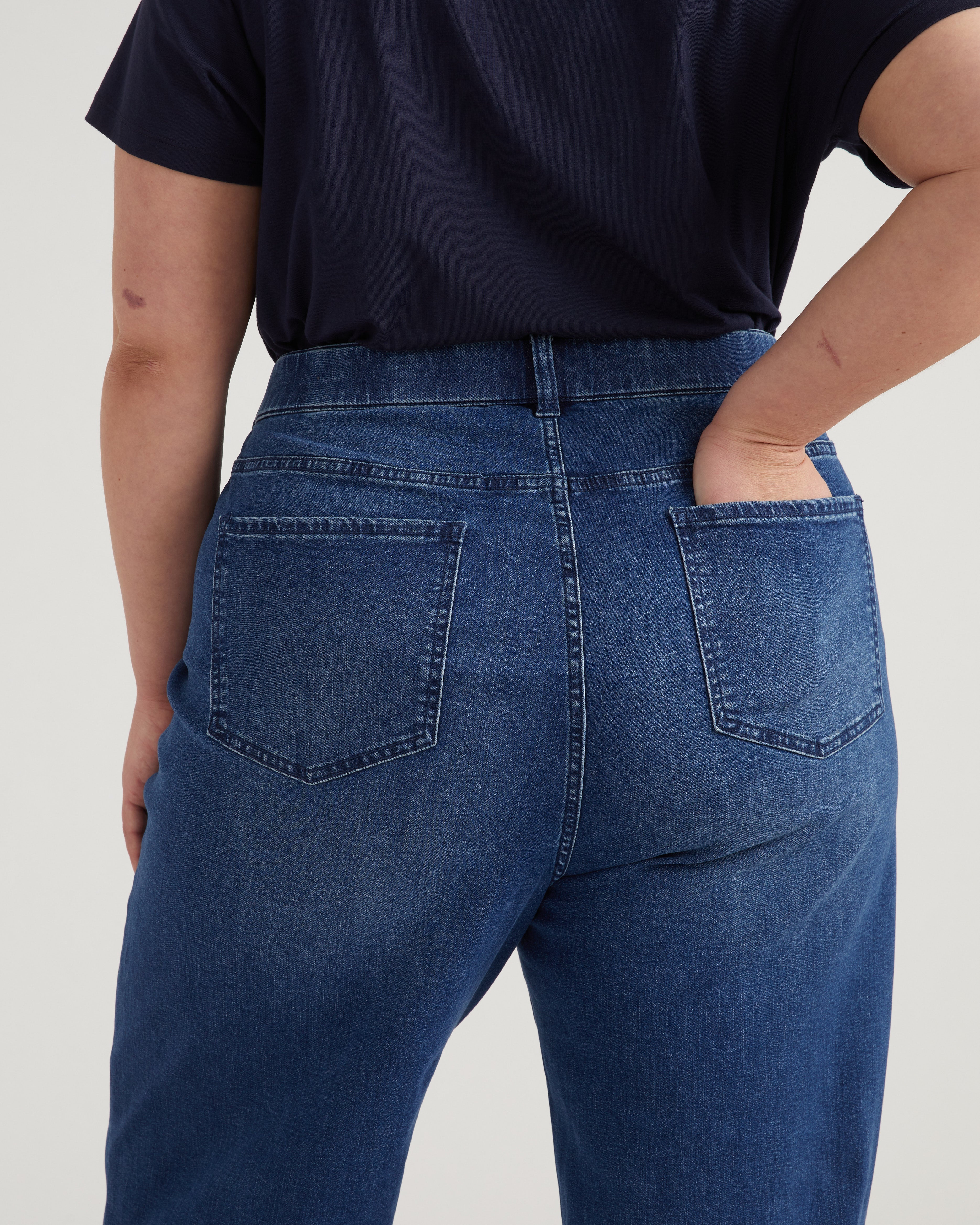 Ella High Rise Straight Leg Jeans - True Blue