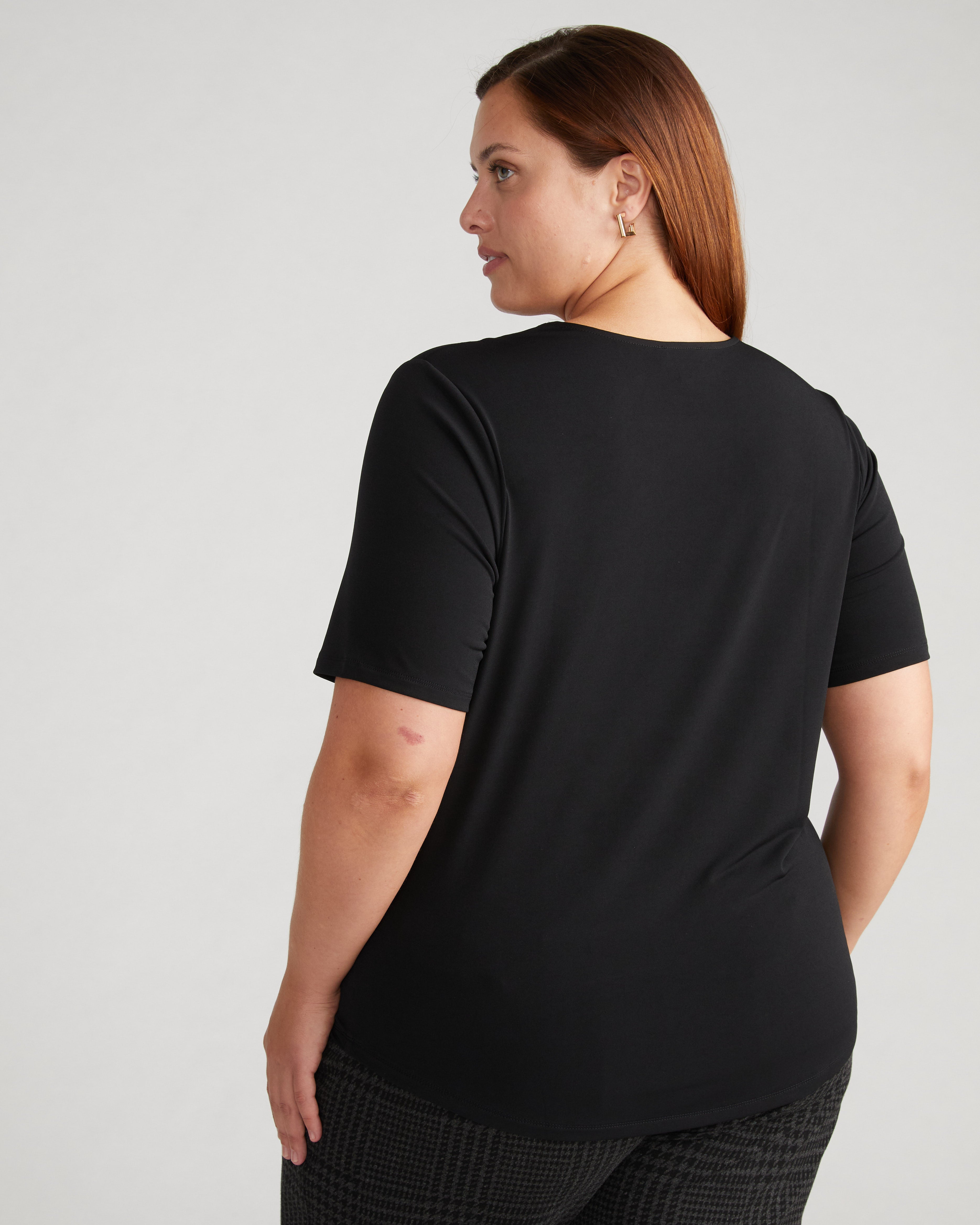Envelope Neck Top - Black