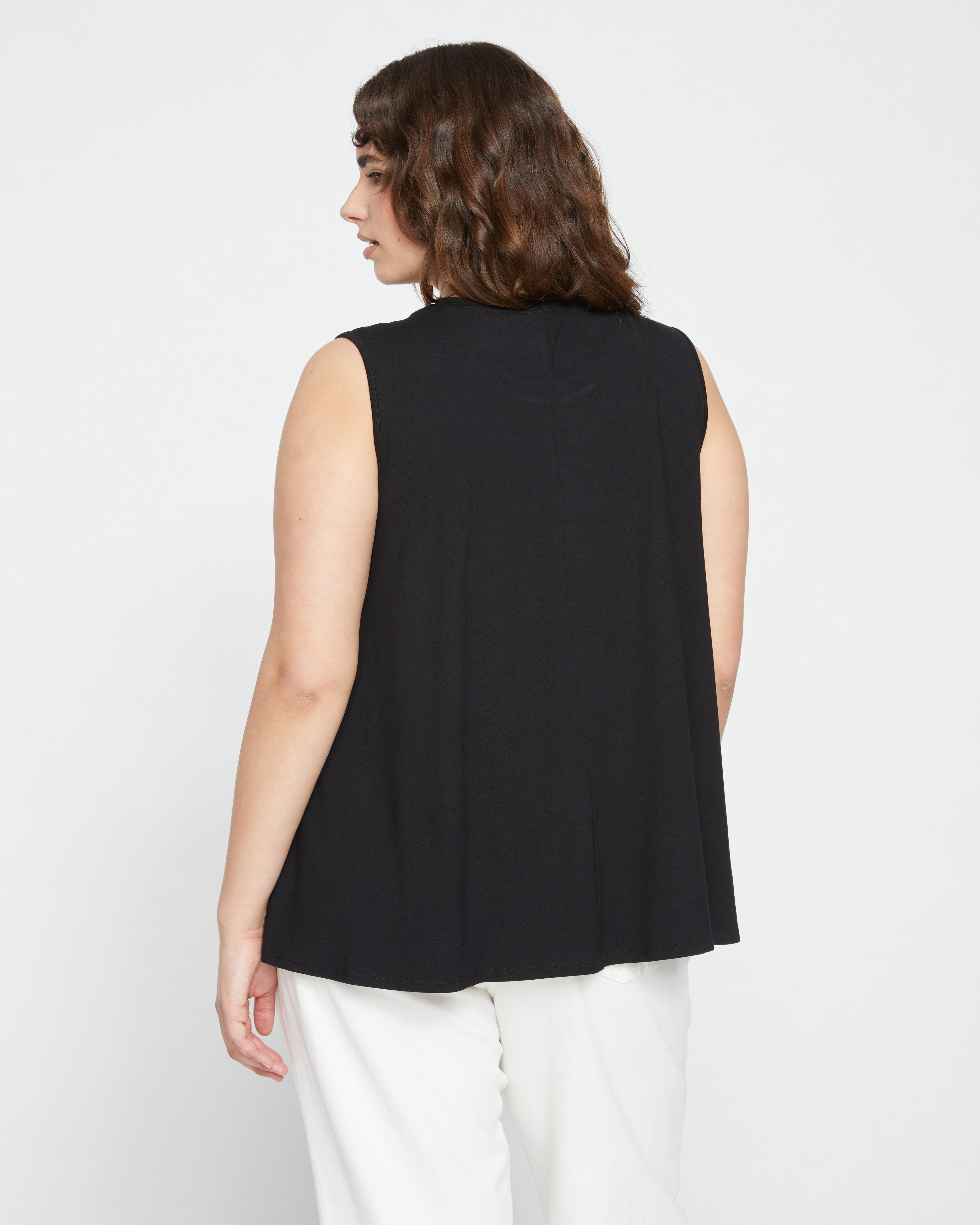Heatwave Divine Jersey Flared Tank - Black
