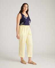 Iris Linen Blend Easy Pull-On Pants - Twinkle