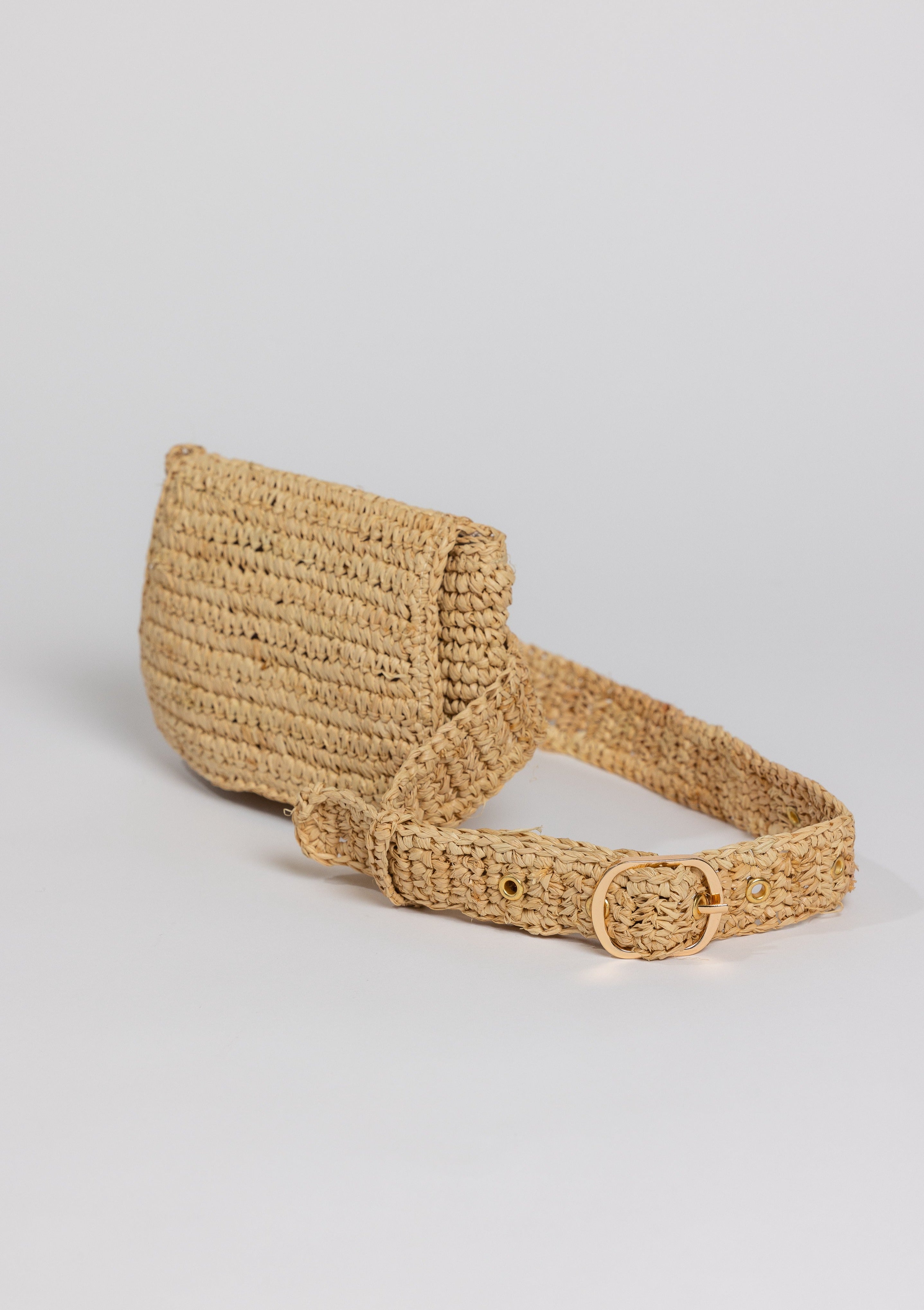 Hat Attack Straw Belt Bag