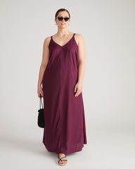 Kite Linen Blend Dress - Acai