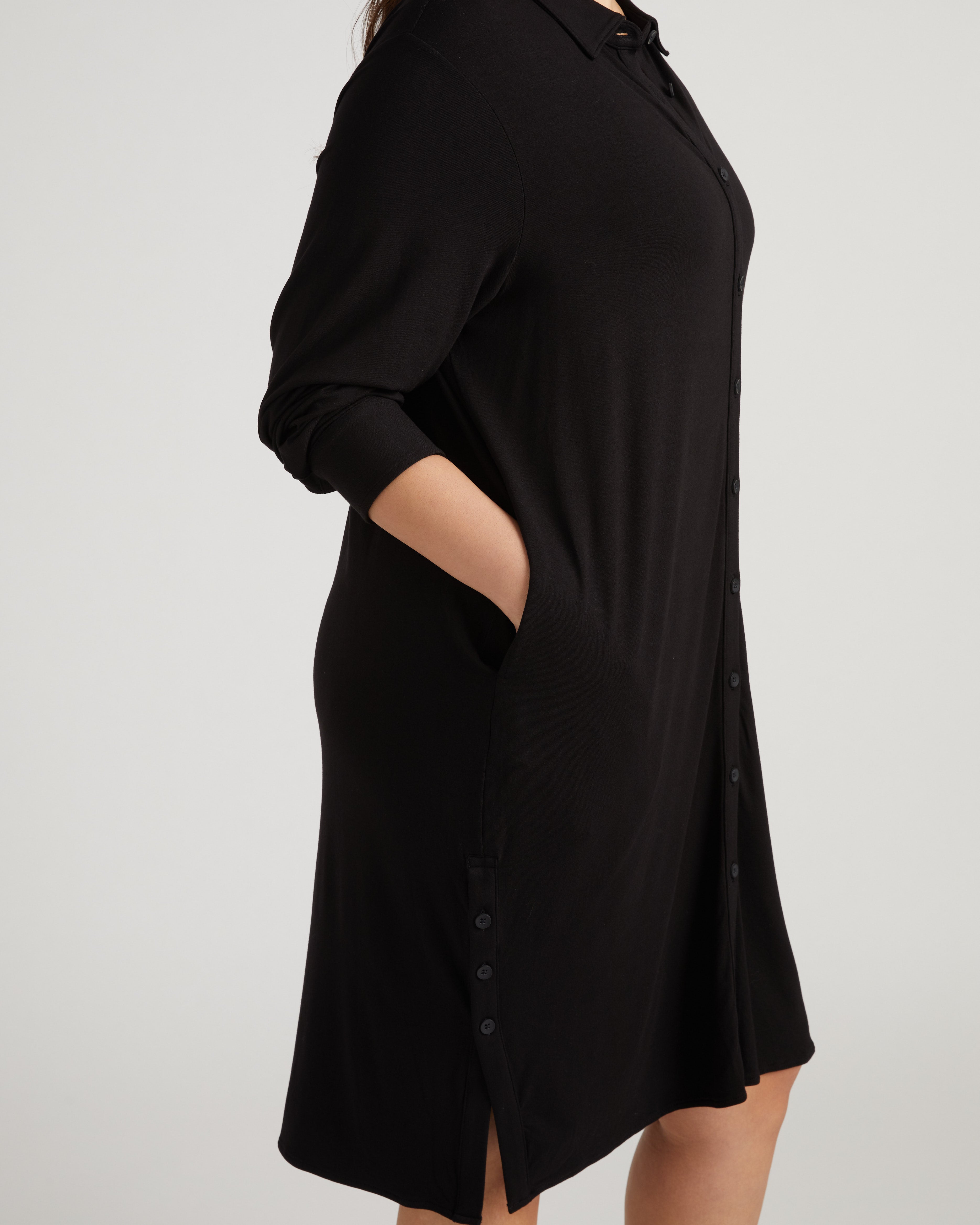 Marcie Liquid Jersey Dress - Black