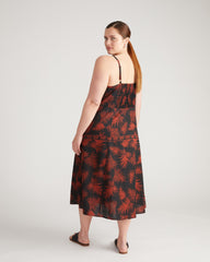 Kuki Linen Blend Midi Dress - Bohem Print