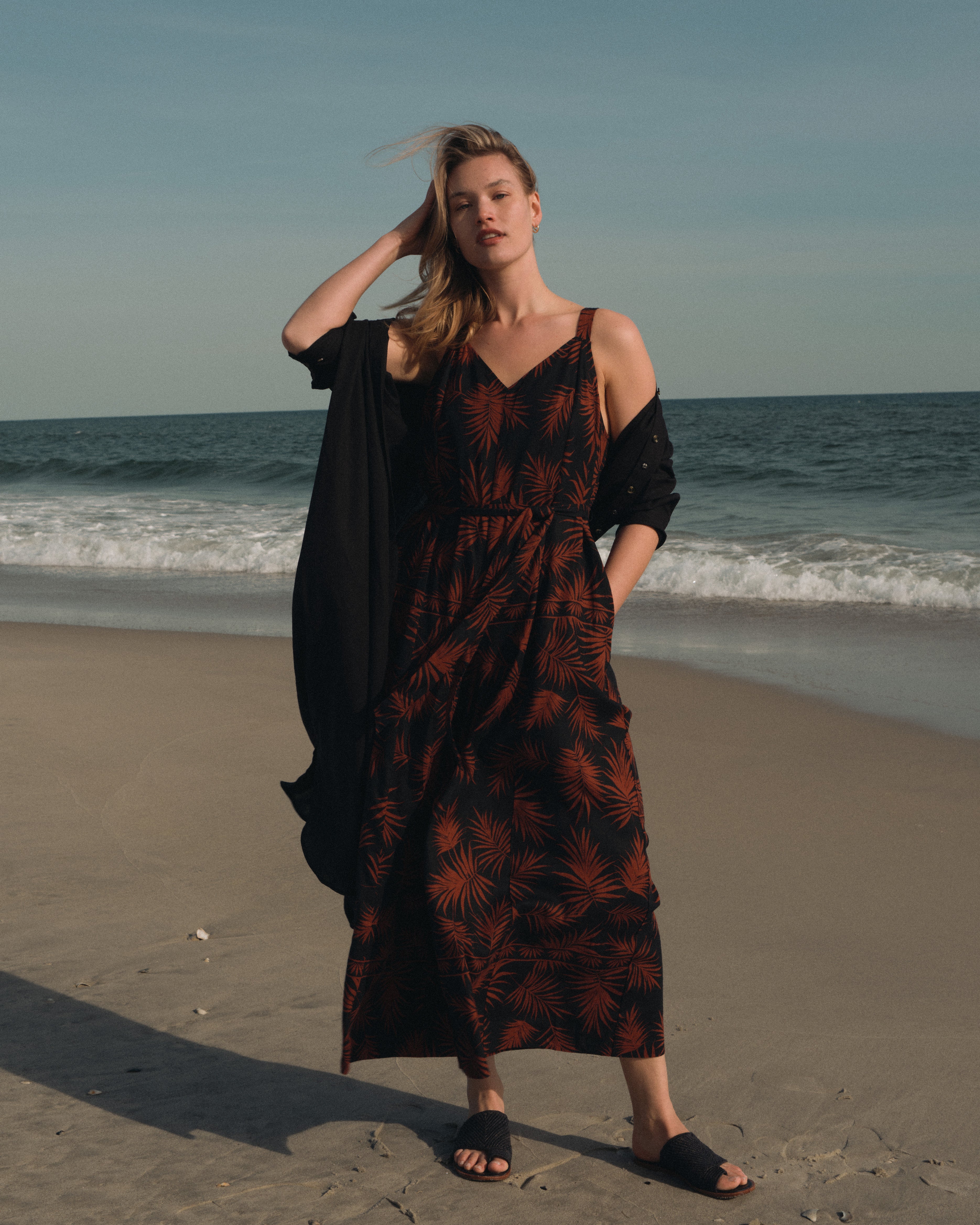 Promenade Linen Blend Jumpsuit - Bohem Print