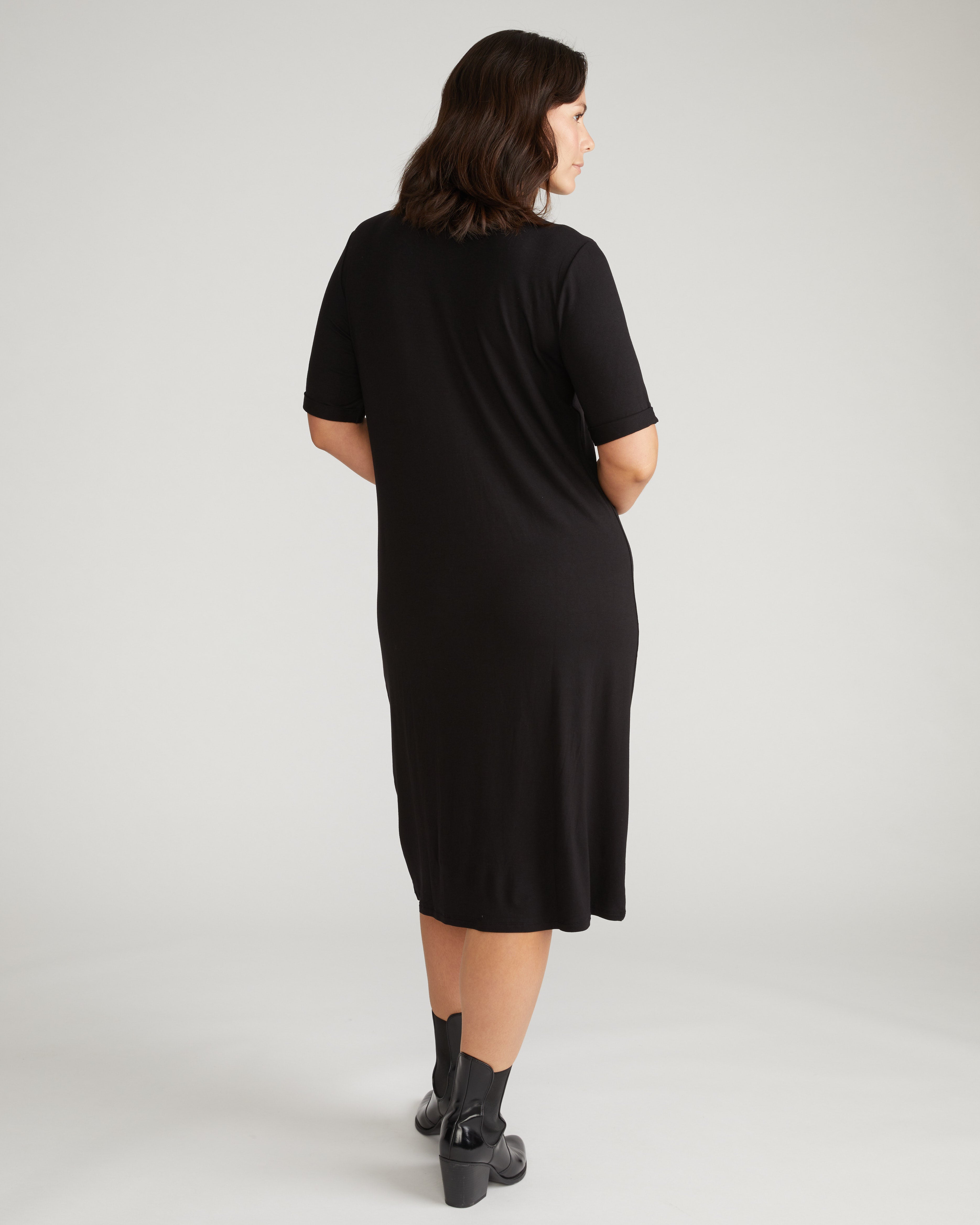 Lily Liquid Jersey Dress - Black
