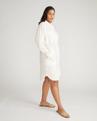 Linen Blend Rubicon Shirtdress - Natural White