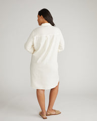 Linen Blend Rubicon Shirtdress - Natural White