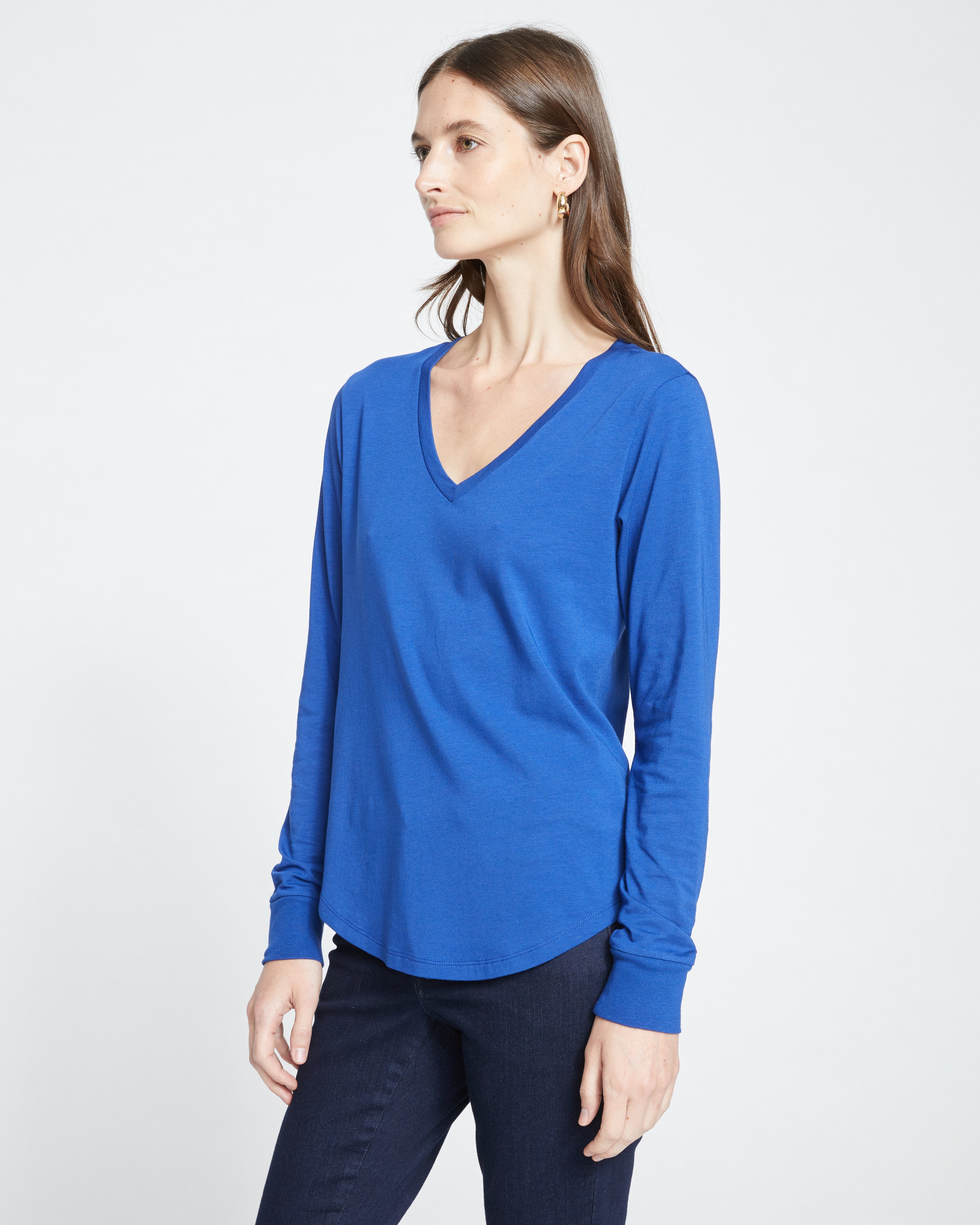 Long Sleeve V Rex - Lapis