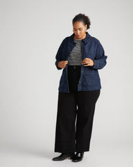 Denim Utility Jacket - Dark Indigo