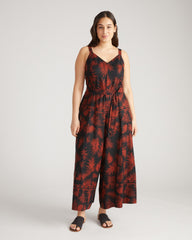 Promenade Linen Blend Jumpsuit - Bohem Print