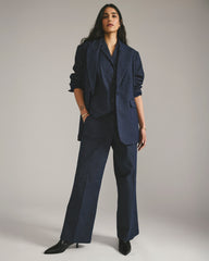 Percy Denim Look Blazer - Dark Indigo