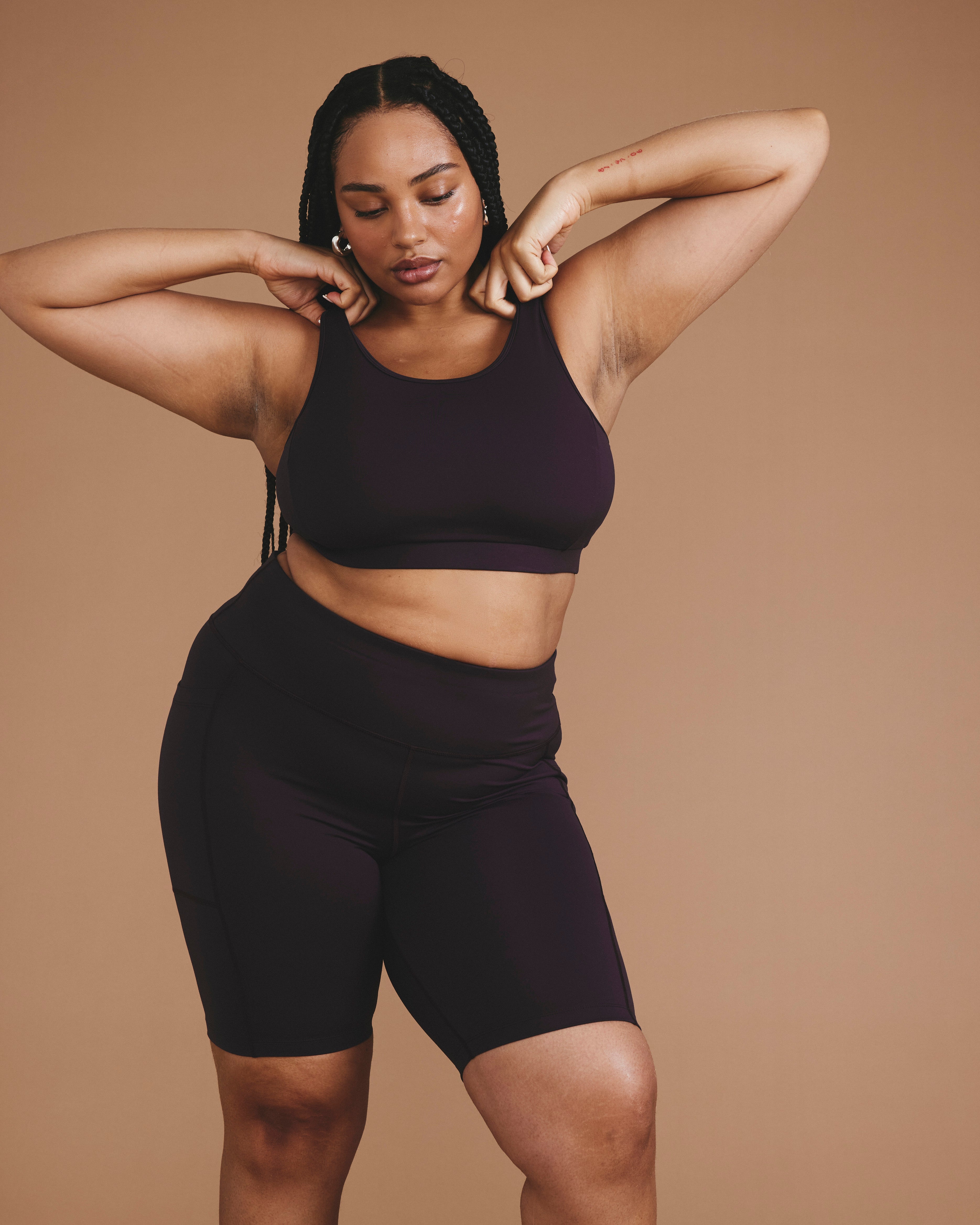 Next-to-Naked Racerback Sports Bra - Purple Jewel