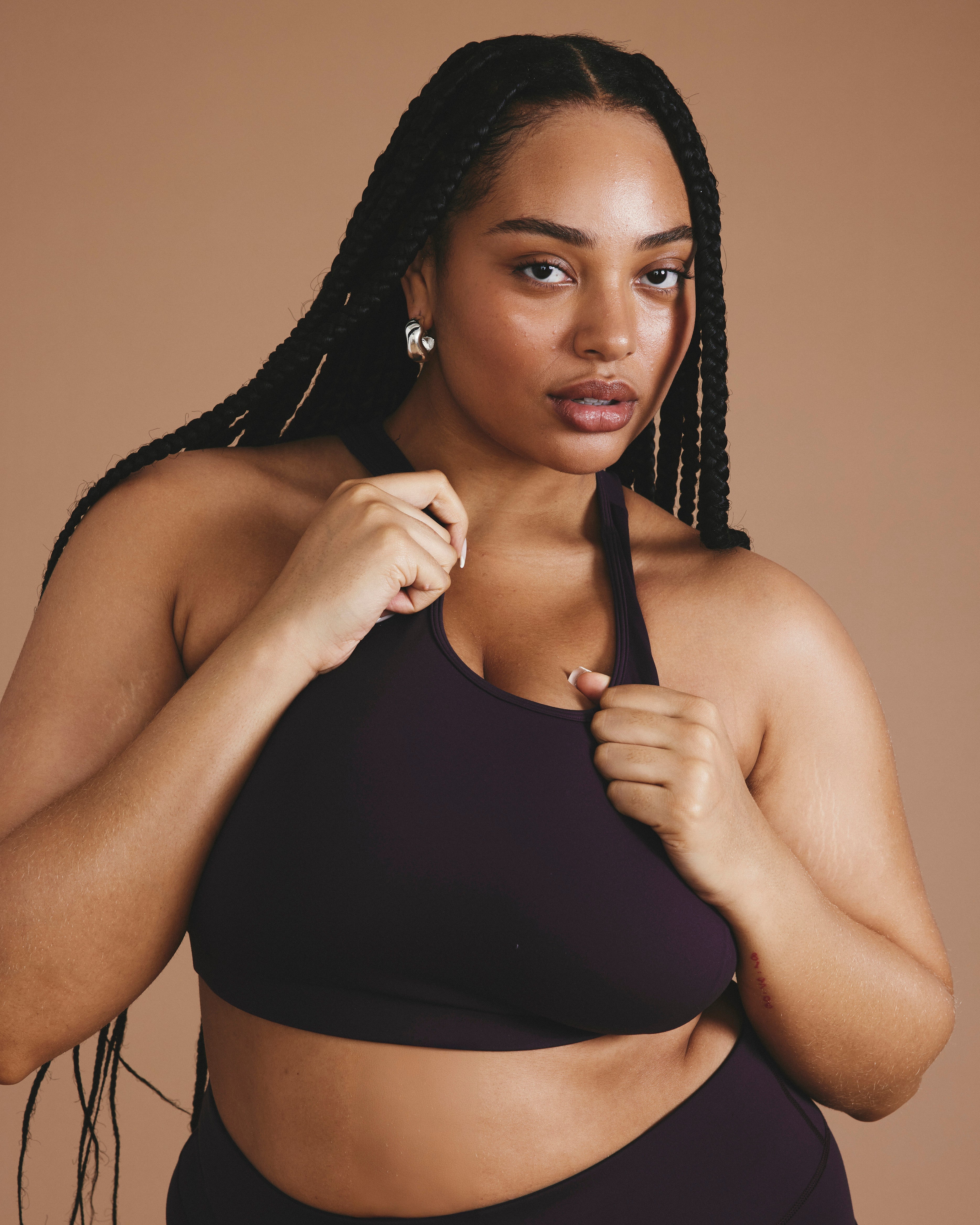 Next-to-Naked Racerback Sports Bra - Purple Jewel