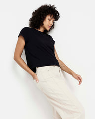 Frenchie Easy Fit Tee - Black