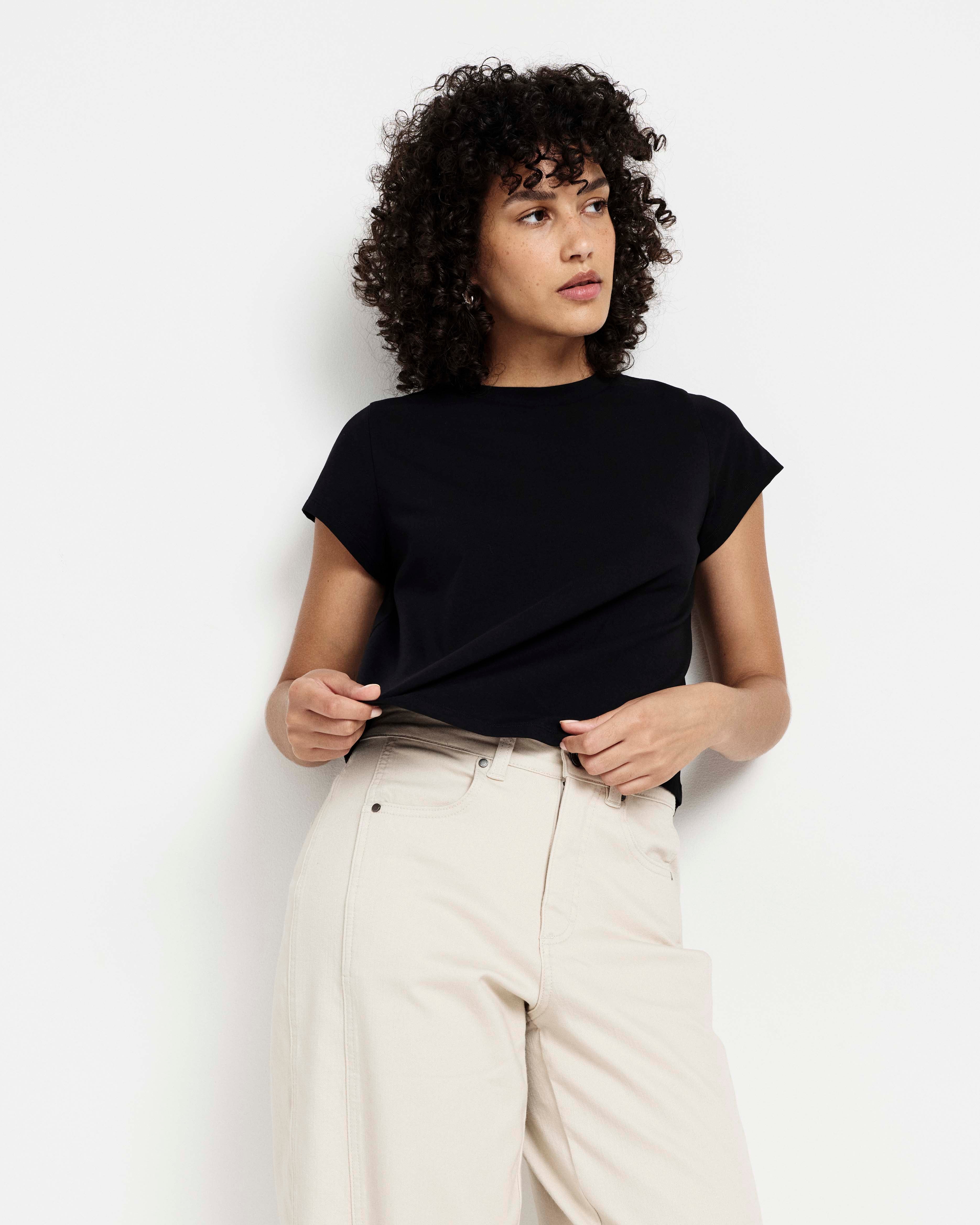 Frenchie Easy Fit Tee - Black
