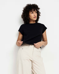 Frenchie Easy Fit Tee - Black
