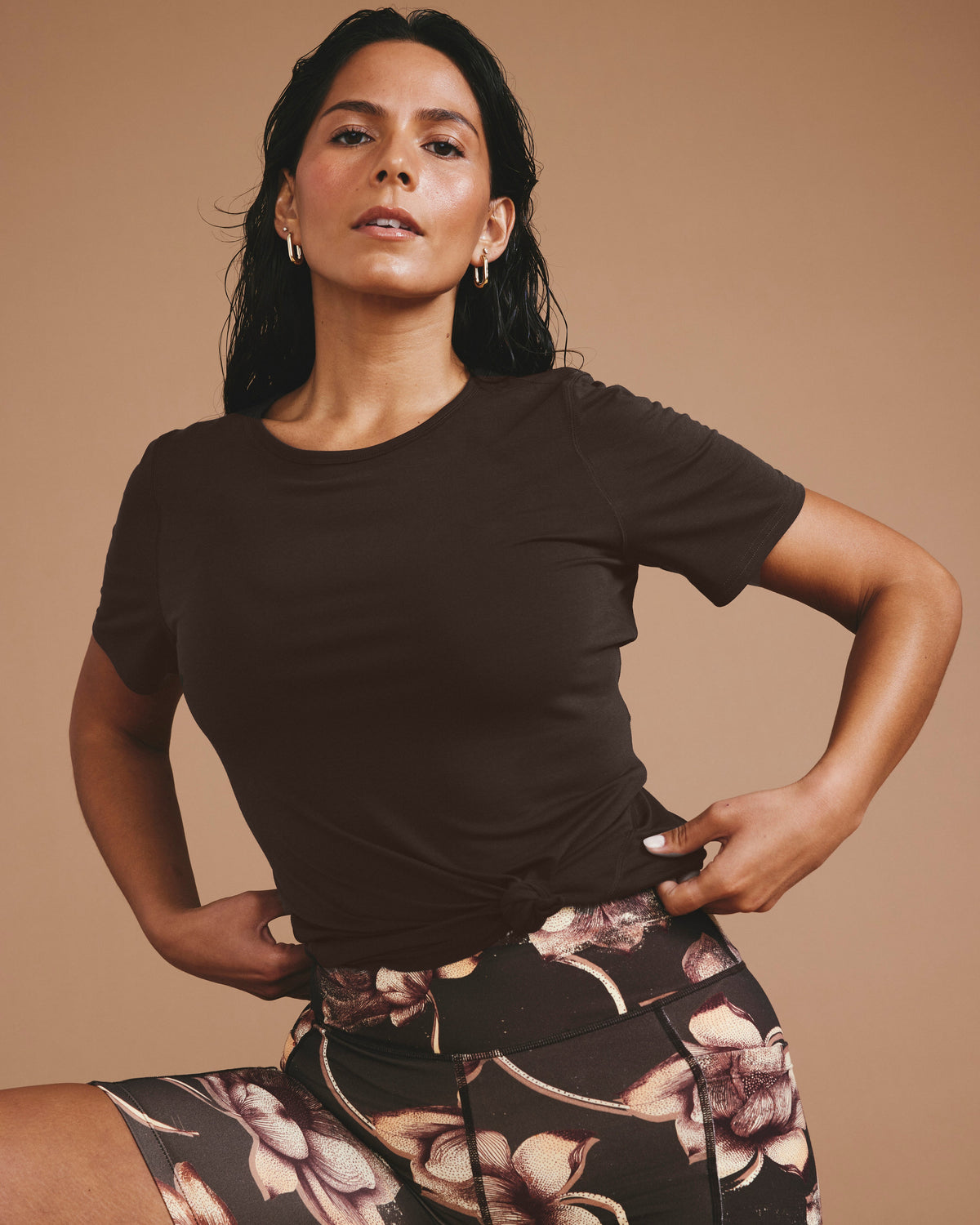 Mia Movement Tee - Deep Brown