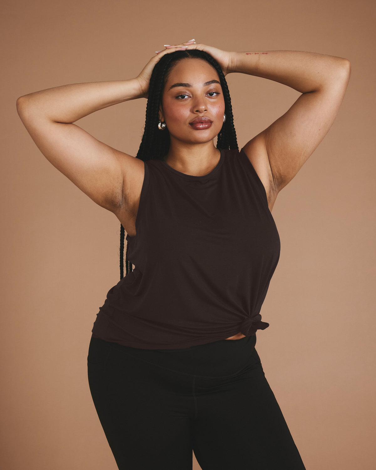 Mia Movement Tank - Deep Brown