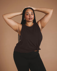 Mia Movement Tank - Deep Brown