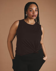 Mia Movement Tank - Deep Brown