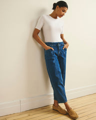 Maia Stovepipe Sleeve Tee - White
