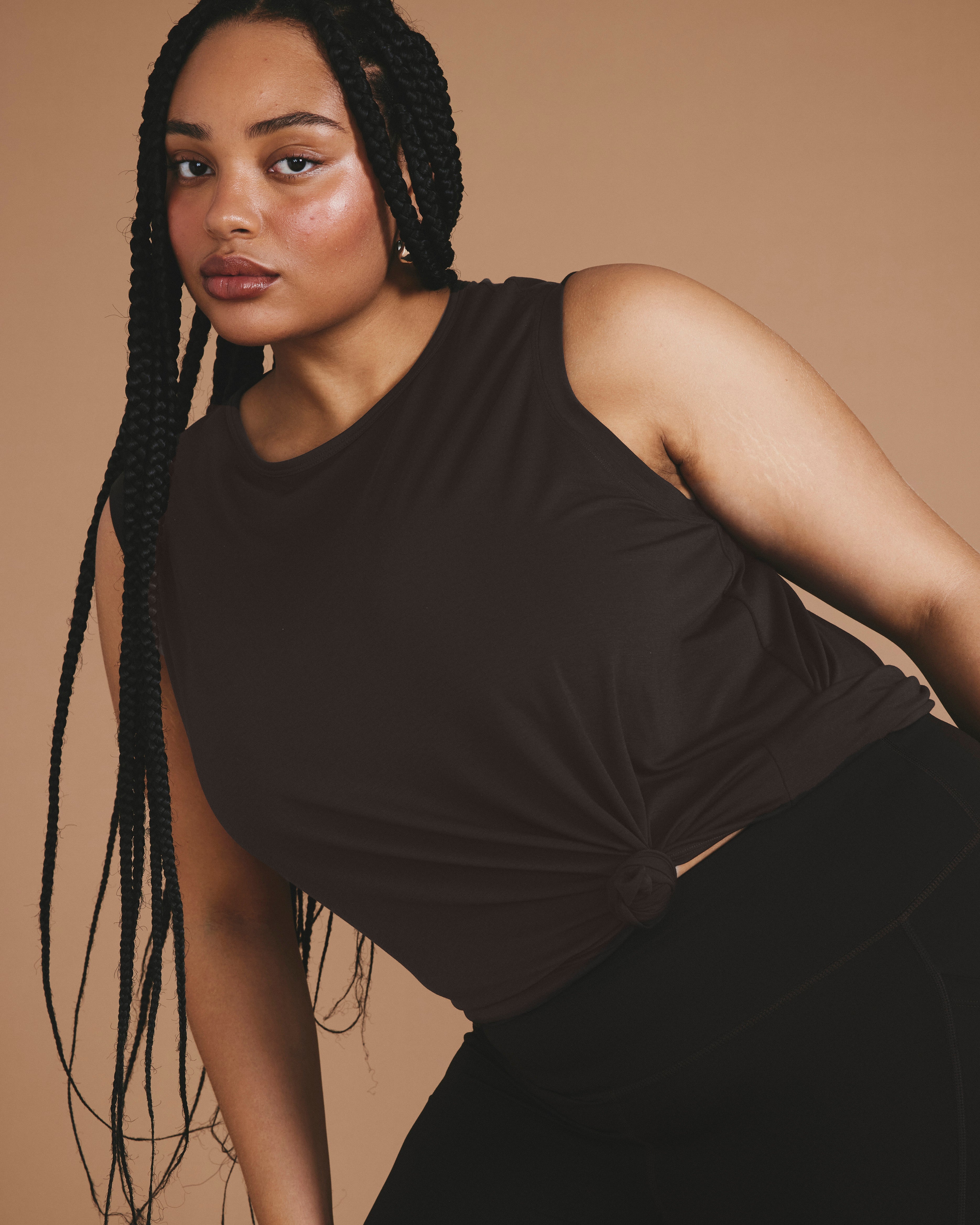 Mia Movement Tank - Deep Brown
