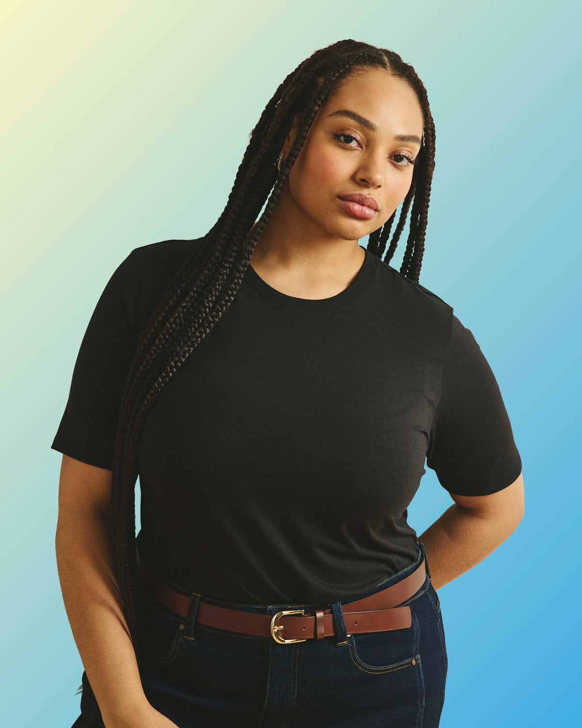 Maia Stovepipe Sleeve Tee - Black