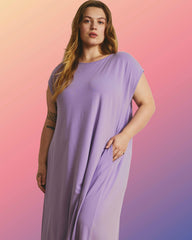 Capri Divine Jersey Flared Dress - Spring Iris