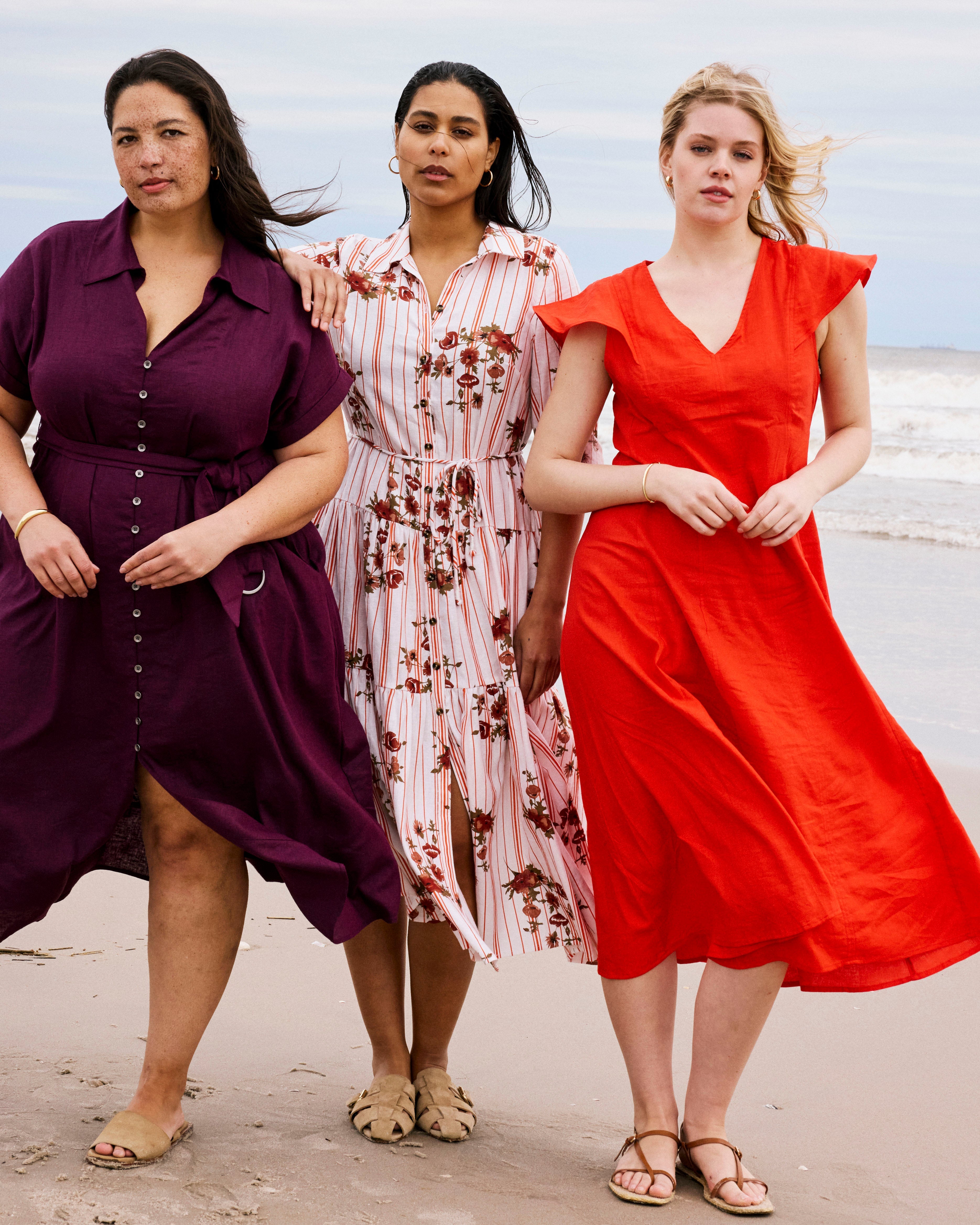 Sandy Stretch Linen Blend Shirtdress - Acai