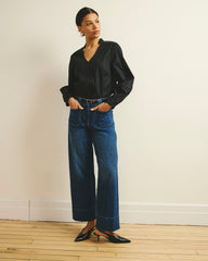 Saint-Honore Poplin Blouse - Black