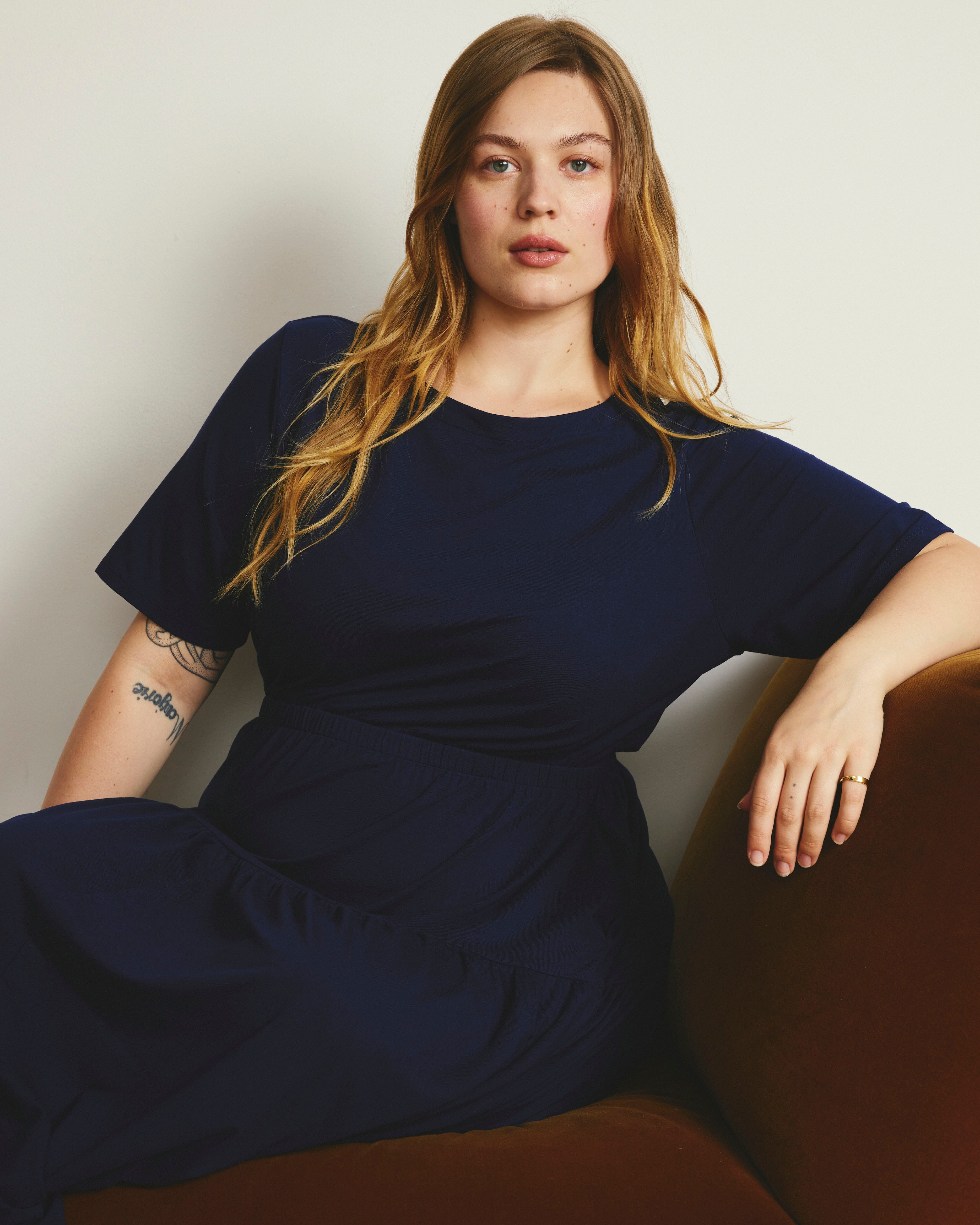 Thea Divine Jersey Midi Dress - Cenote