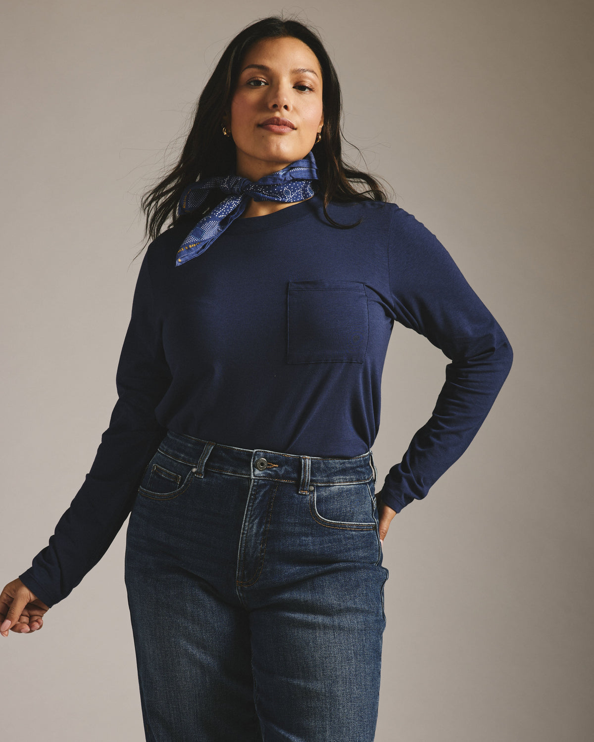 Long Sleeve Garcon Tee - Classic Navy