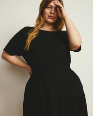 Thea Divine Jersey Midi Dress - Black
