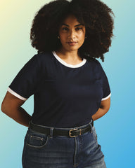Tee Rex - Navy/White Trim