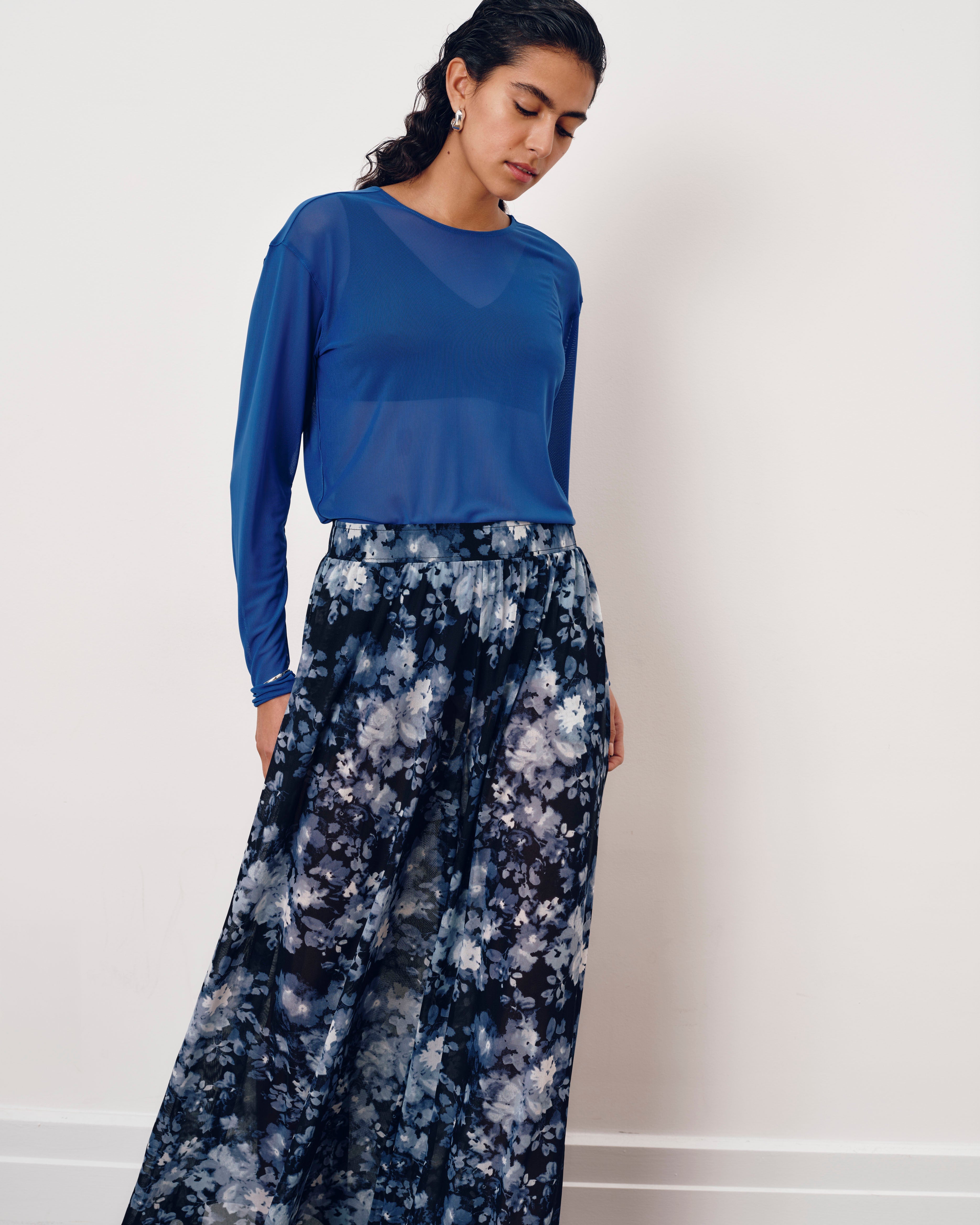 Thames Mesh Pants - Tumbling Bouquet Print
