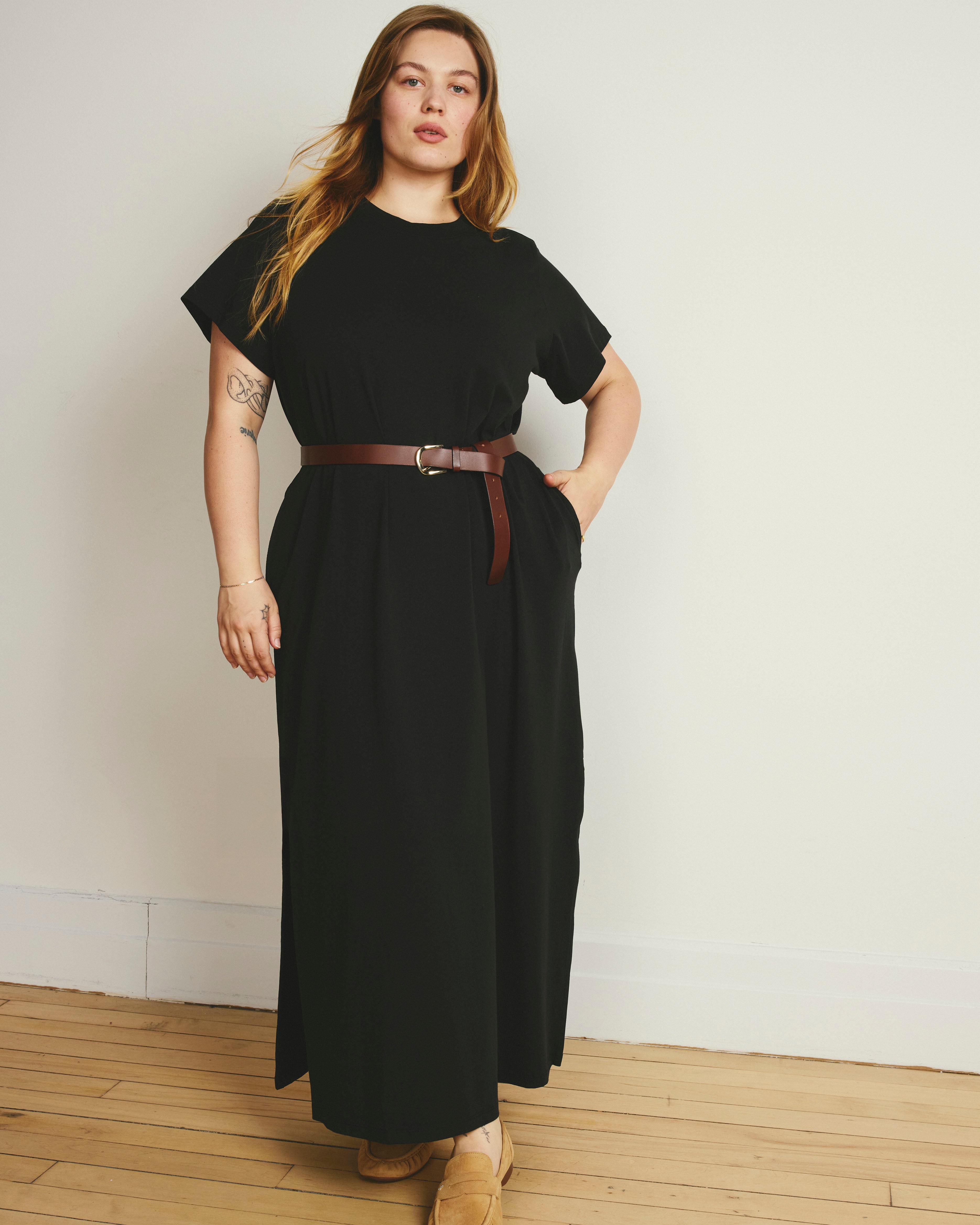 Maxi T-Shirt Dress - Black