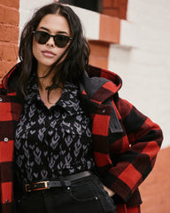 Highlands Duffle Coat - Red Buffalo Check