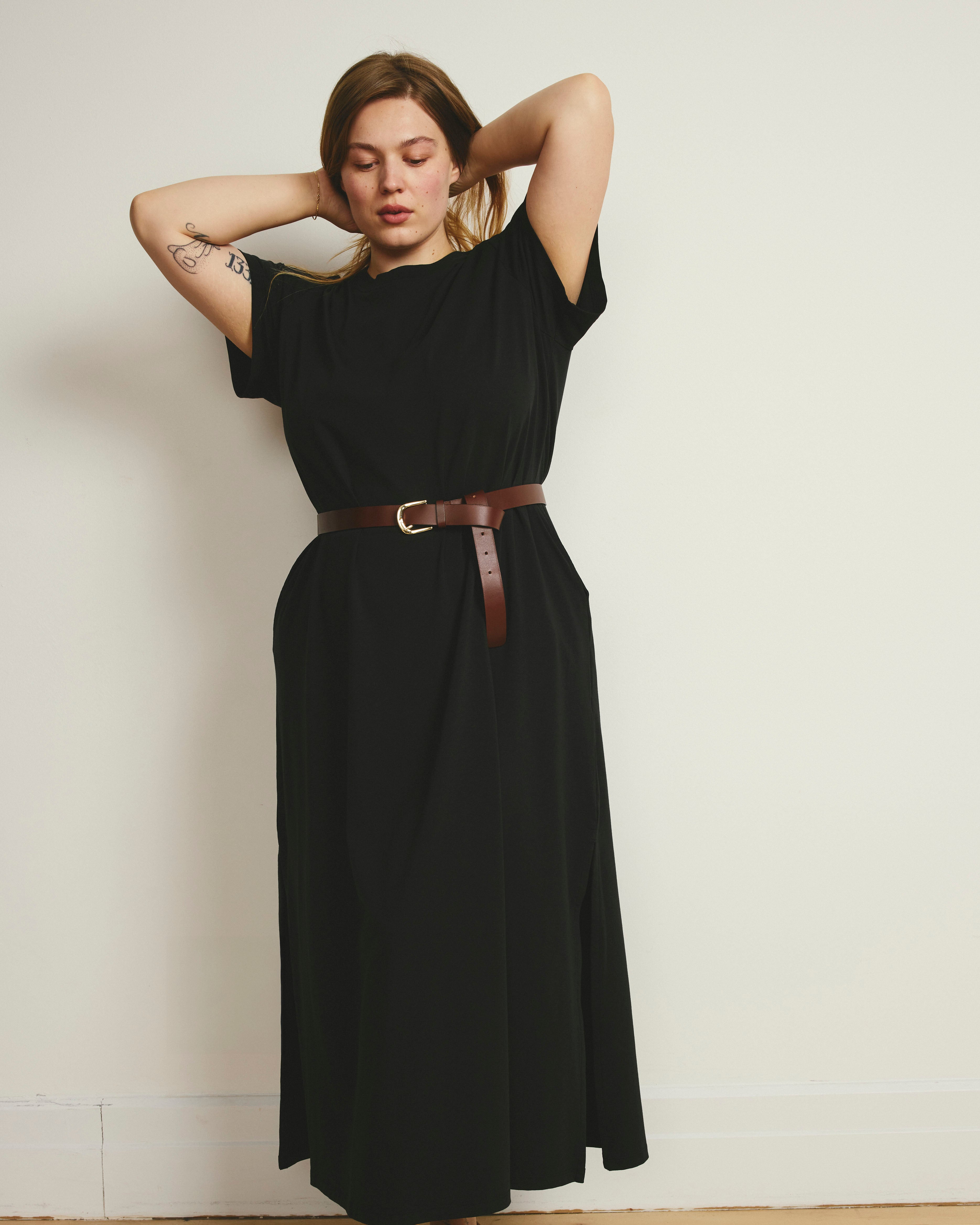 Maxi T-Shirt Dress - Black