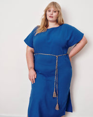 Luxe Cotton Gauze Beach Dress - Ultramarine