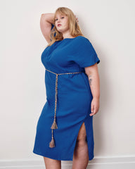 Luxe Cotton Gauze Beach Dress - Ultramarine
