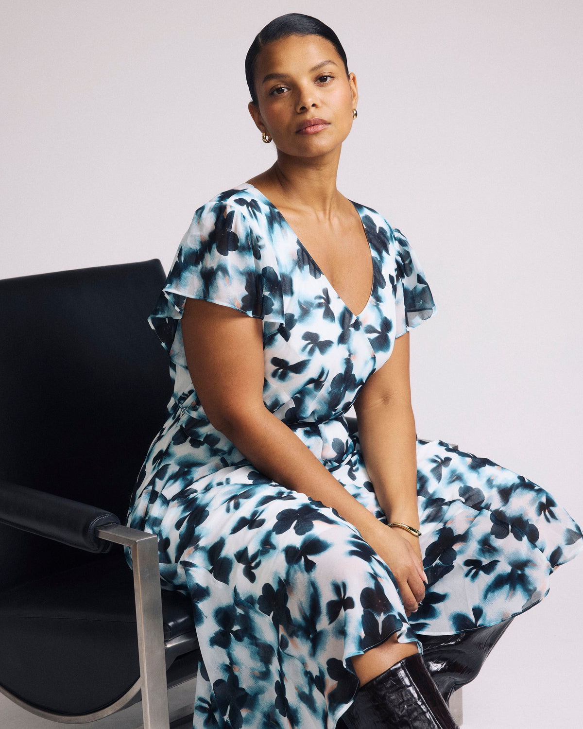 Seville Chiffon Dress - Primrose Hill Print