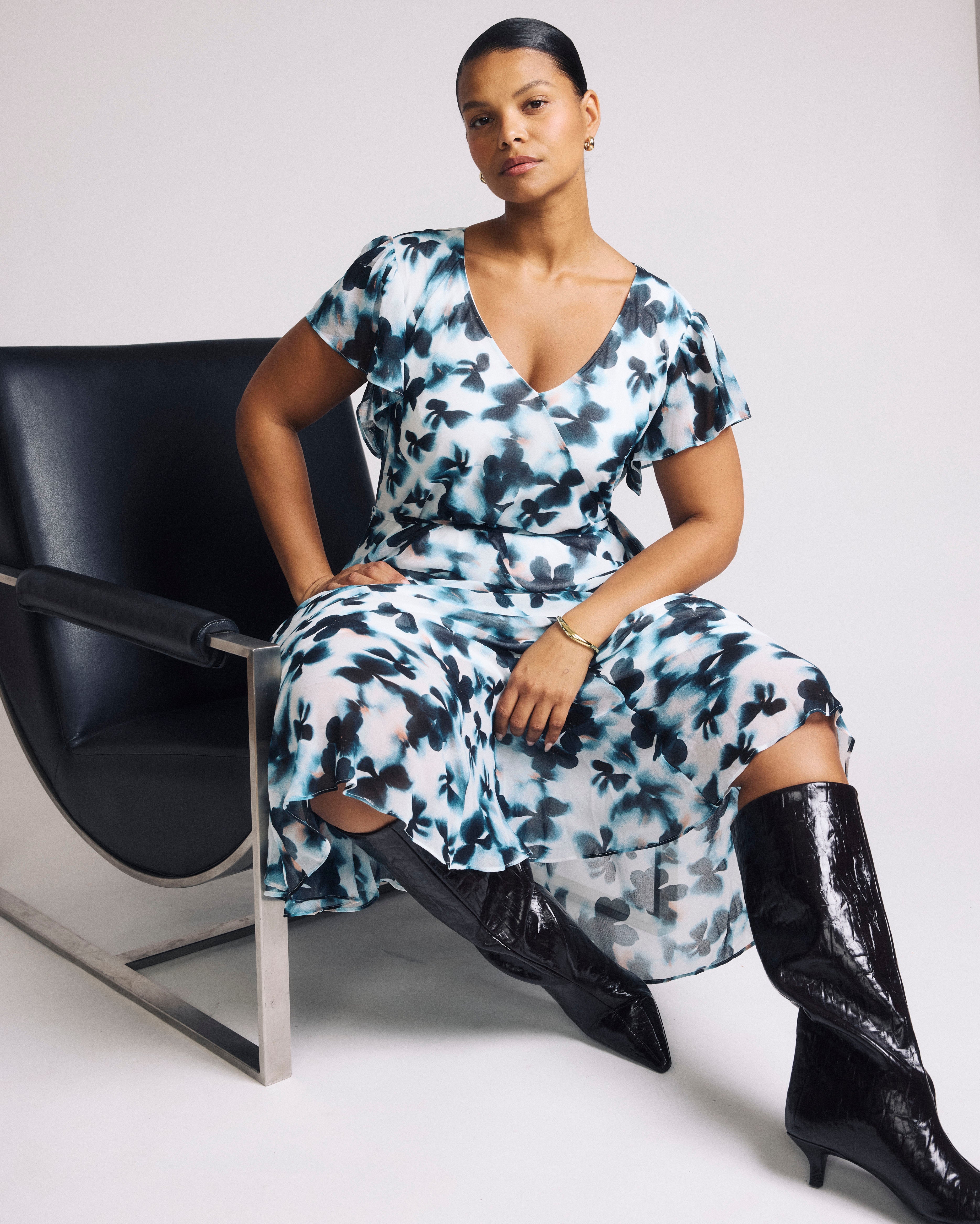 Seville Chiffon Dress - Primrose Hill Print