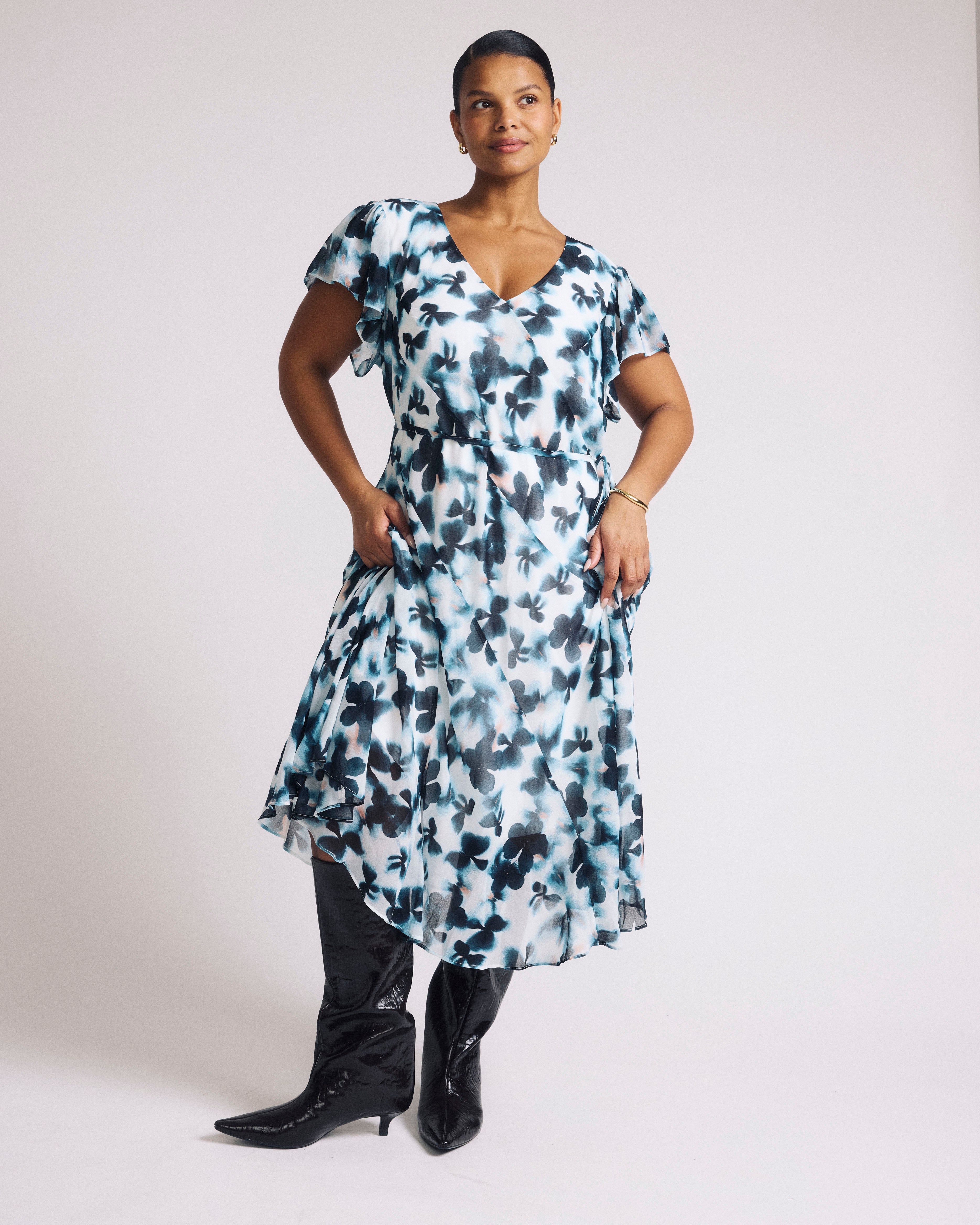 Seville Chiffon Dress - Primrose Hill Print